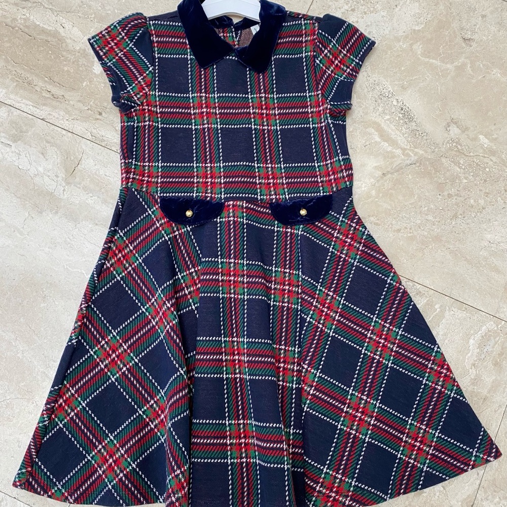 Janie and Jack holiday plaid dress size 7